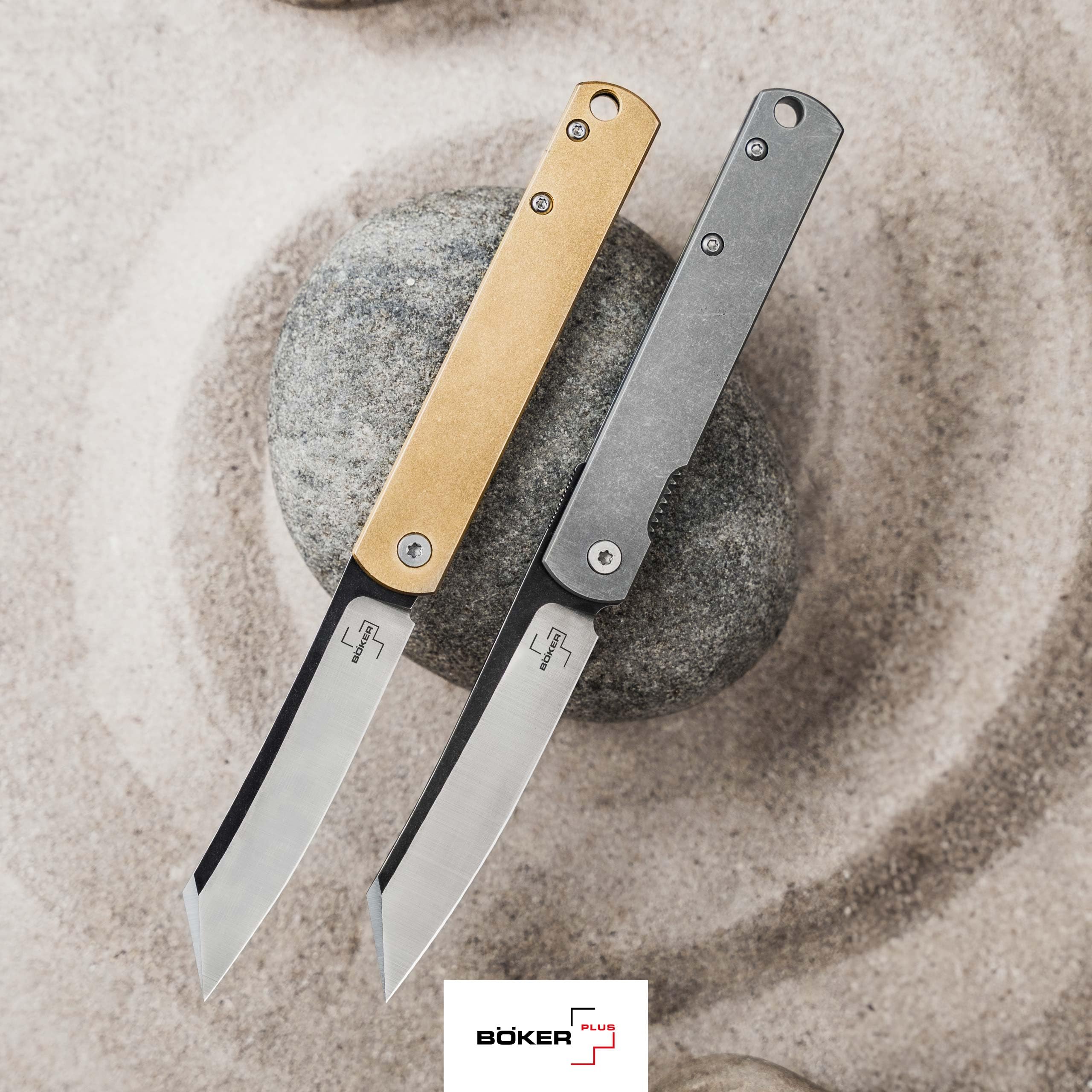 BÖKER PLUS Zenshin - flaches EDC Klappmesser Higonokami Stil Reverse Tanto