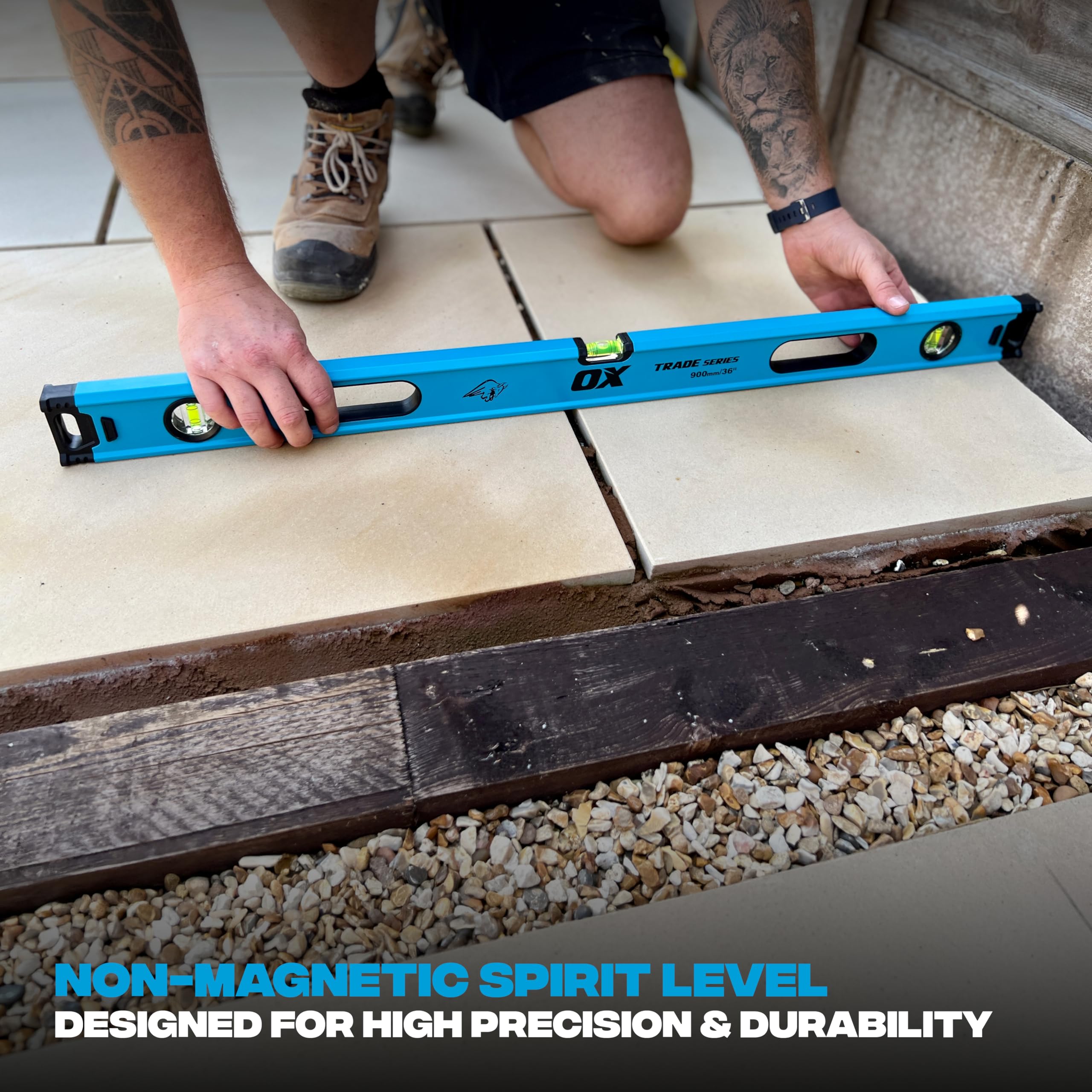 OX Tools Level Set with Case - 24, 48, 72 Inch Levels for