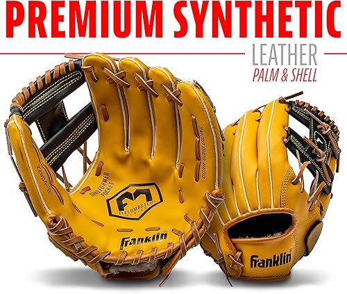 Miniatura 2 de Franklin Sports Field Master Baseball + Softball Glove - Field Master Adult + Youth Baseball + Softball Mitt - Men's + Women's Gloves - Right Hand