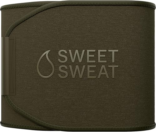 Vista 14 de Sports Research Sweet Sweat - Faja reductora de cintura (serie core), banda de fitness para mejorar el sudor para mujeres y hombres Negro/Rosa