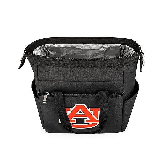 PICNIC TIME NCAA Auburn Tigers On The Go Lunch Bag, Soft Cooler Lunch Box, Insulated Lunch Bag, (Black)