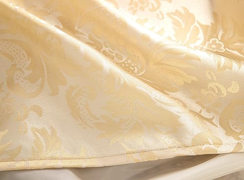 Miniatura 6 de Sparta PNS10005 - Panel de cortina con bolsillo para cortinero texturizado jacquard con cenefa adjunta de 18 pulgadas en color beige