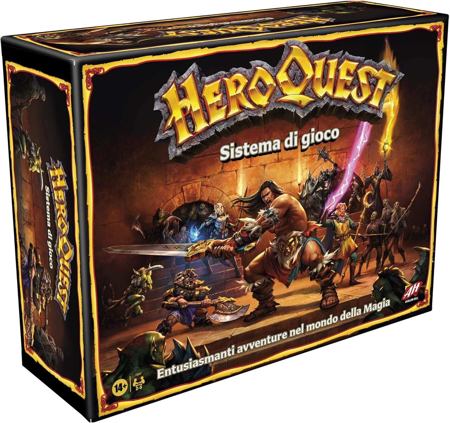 Hasbro Gaming Avalon Hill HeroQuest, Gioco da Tavolo per Ragazzi e Ragazze dai 14 Anni, Gioco di Strategia in Stile Dungeon Crawler, a Tema Fantasy per 2-5 Giocatori - Gadget