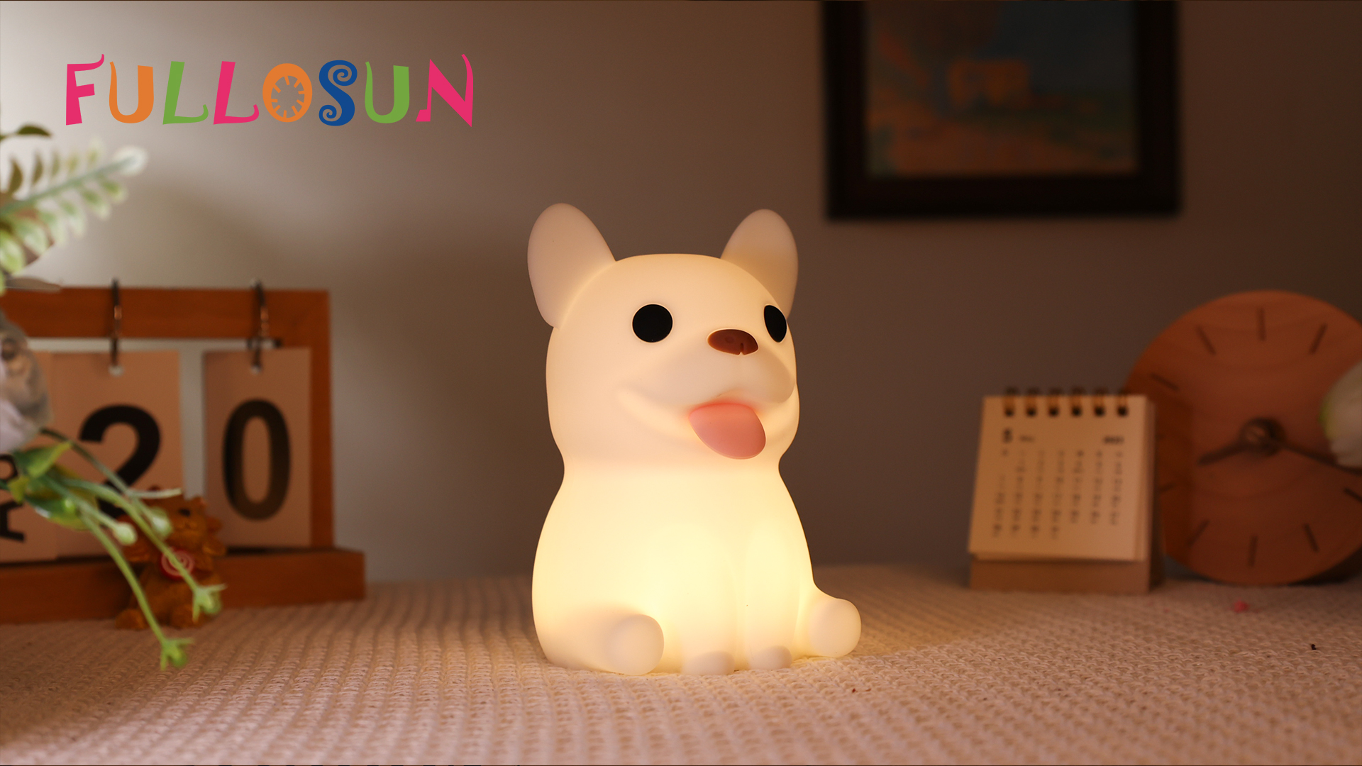 French Bulldog 3D Night Light – 7 Color Changing Table Lamp, USB Powered, Cute Dog Illusion Lamp For Kids Room
