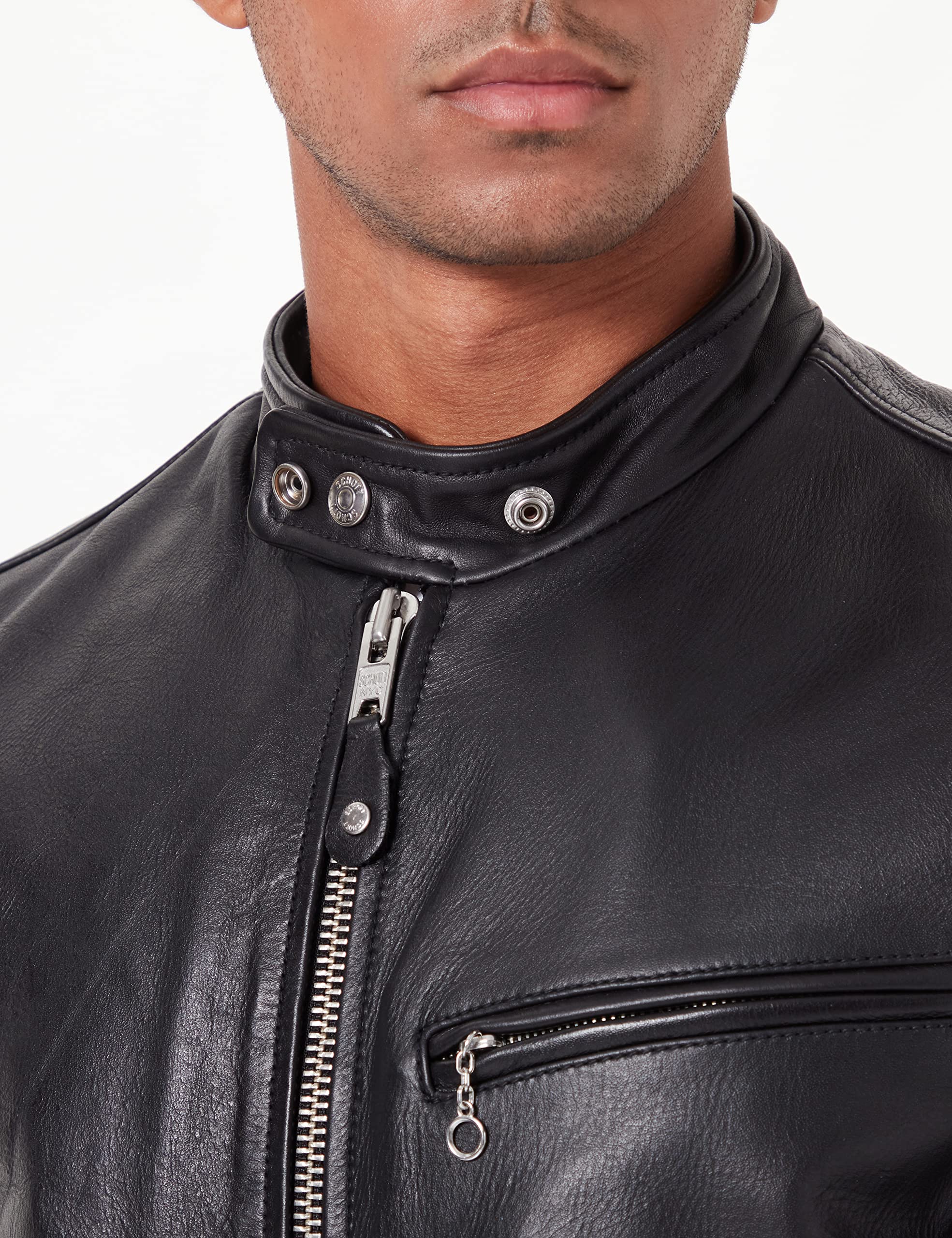Schott NYC Męska kurtka skórzana Lc940D, czarny (Black 90), S