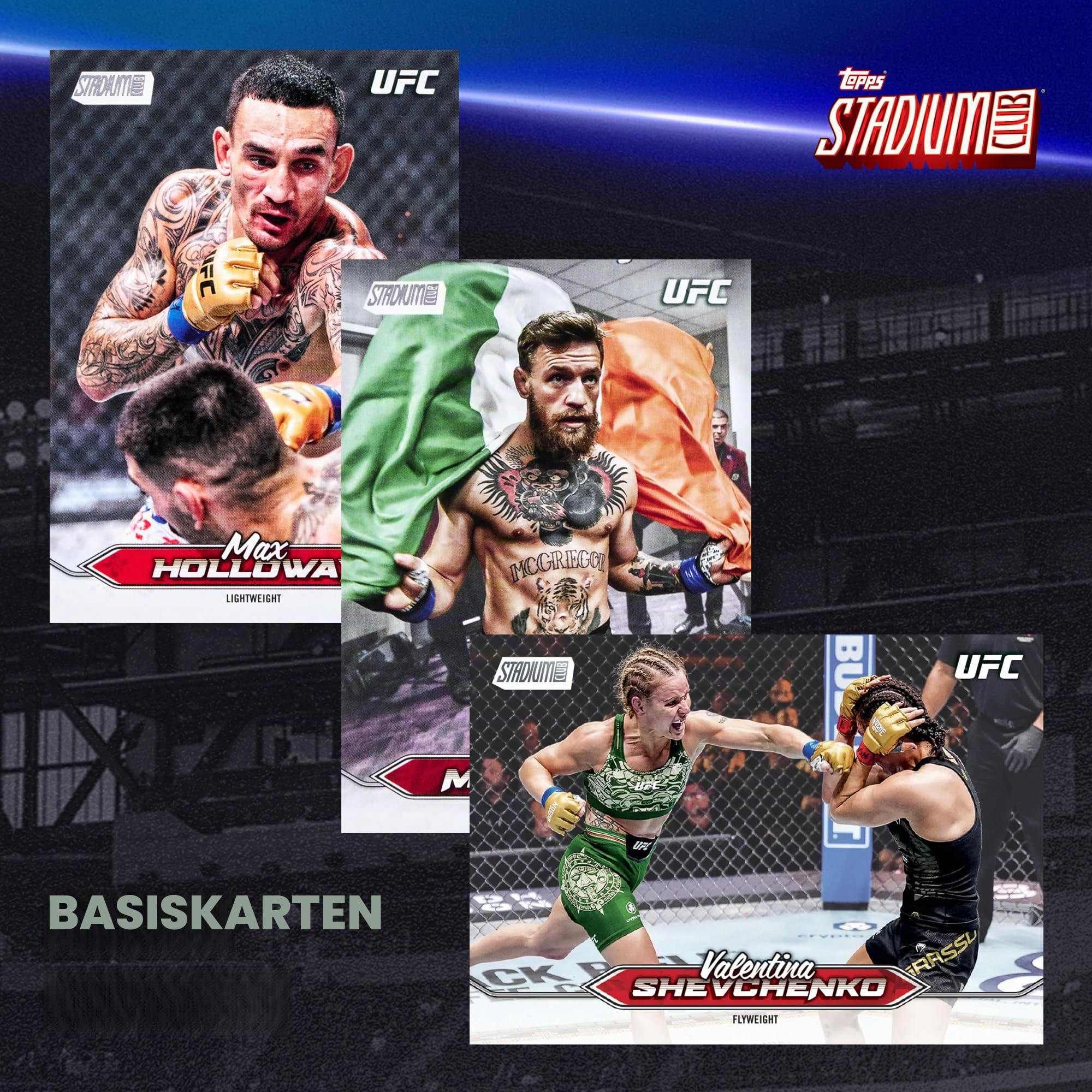 2025 Topps Stadion Club, UFC, werksseitig versiegelt, Mega-Box