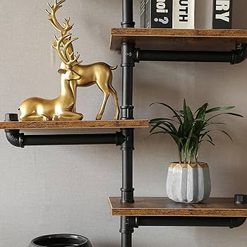 パイプ棚 1450x200x150 水切りパイプ棚 横付タイプ（6本パイプ） ekrea Parts（エクレア