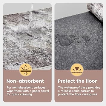 Office Chair Mat Desk Chair Hardwood Mat, Easy Glide Office Rug Under Chair Mat for Home Gaming Rolling Chair Tile Floor,Large Floor Protector Rug,Anti-Slip, Chenille Material (Beige, 48x60)