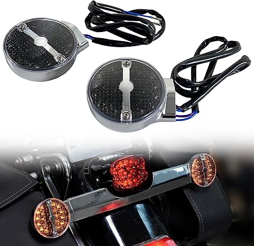 Barra de luz LED trasera para Road King 99-23, luz intermitente ahumada con carcasa cromada para Harley Road King Electra Glide Heritage Softail