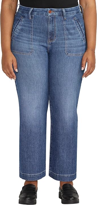 Jag Jeans Womens Plus Size Sophia High Rise Wide Leg Jeans - Legacy