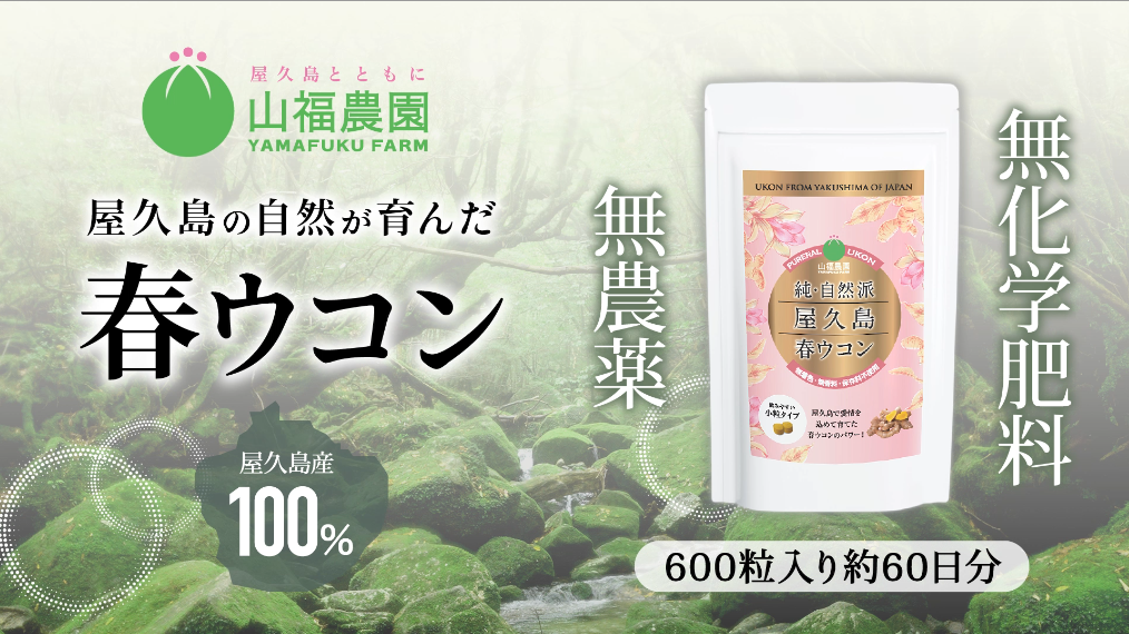 Amazon | 【屋久島産100%】 春ウコン 600粒 (2ヶ月分) ウコン サプリ