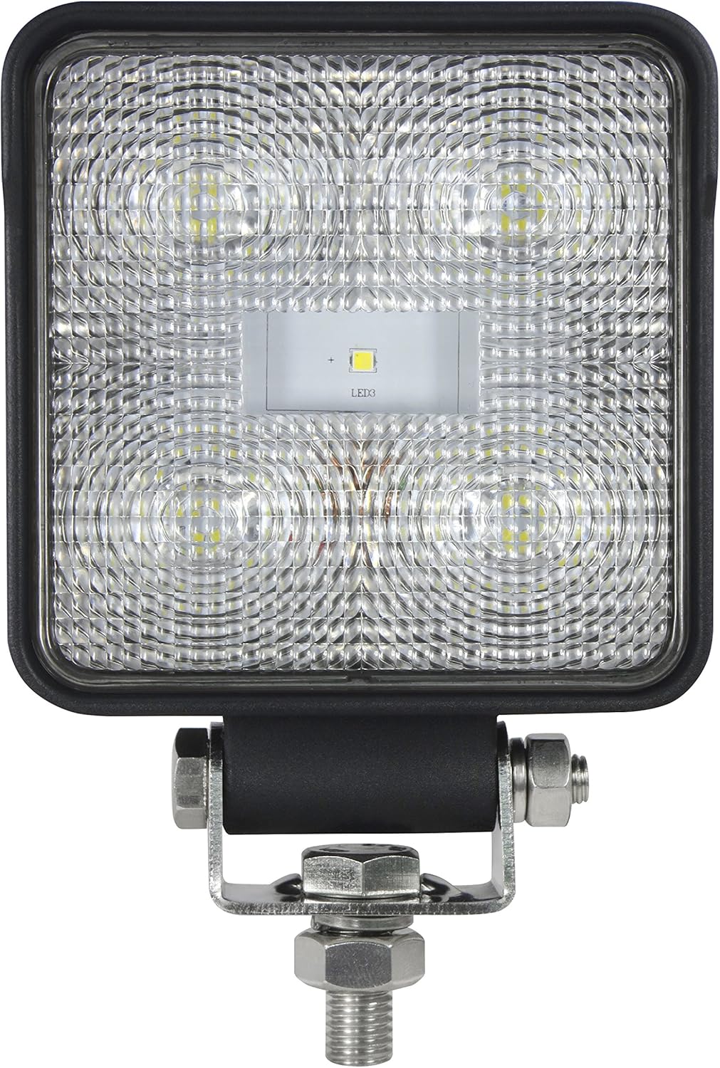 HELLA 357107001 ValueFit 4 Square LED Close Range Worklight, Black