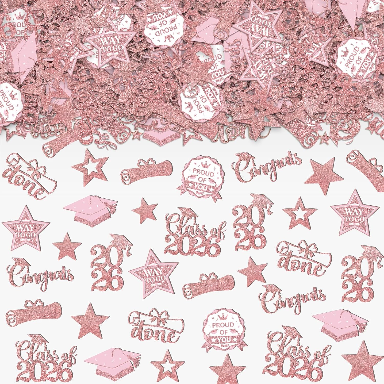 Class of 2026 Graduation Decorations Confetti: 200Pcs Blue Sliver Grad Table Decorations Graduation Party Decor for 2026 Grad Party Supplies