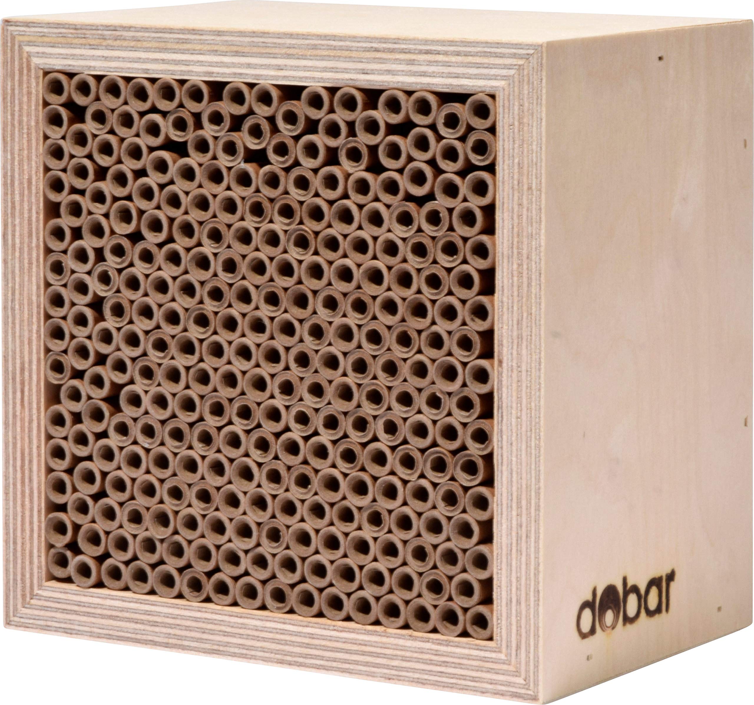 LUXUS-INSEKTENHOTELS 28410e Großes Profi-Wildbienenhotel - Wildbienen-Nisthilfe Holz - Insektenhotel mit Schutzrahmen - Wildbienenhaus Buchenholz Papierröllchen - 45 x 15 x 31 cm