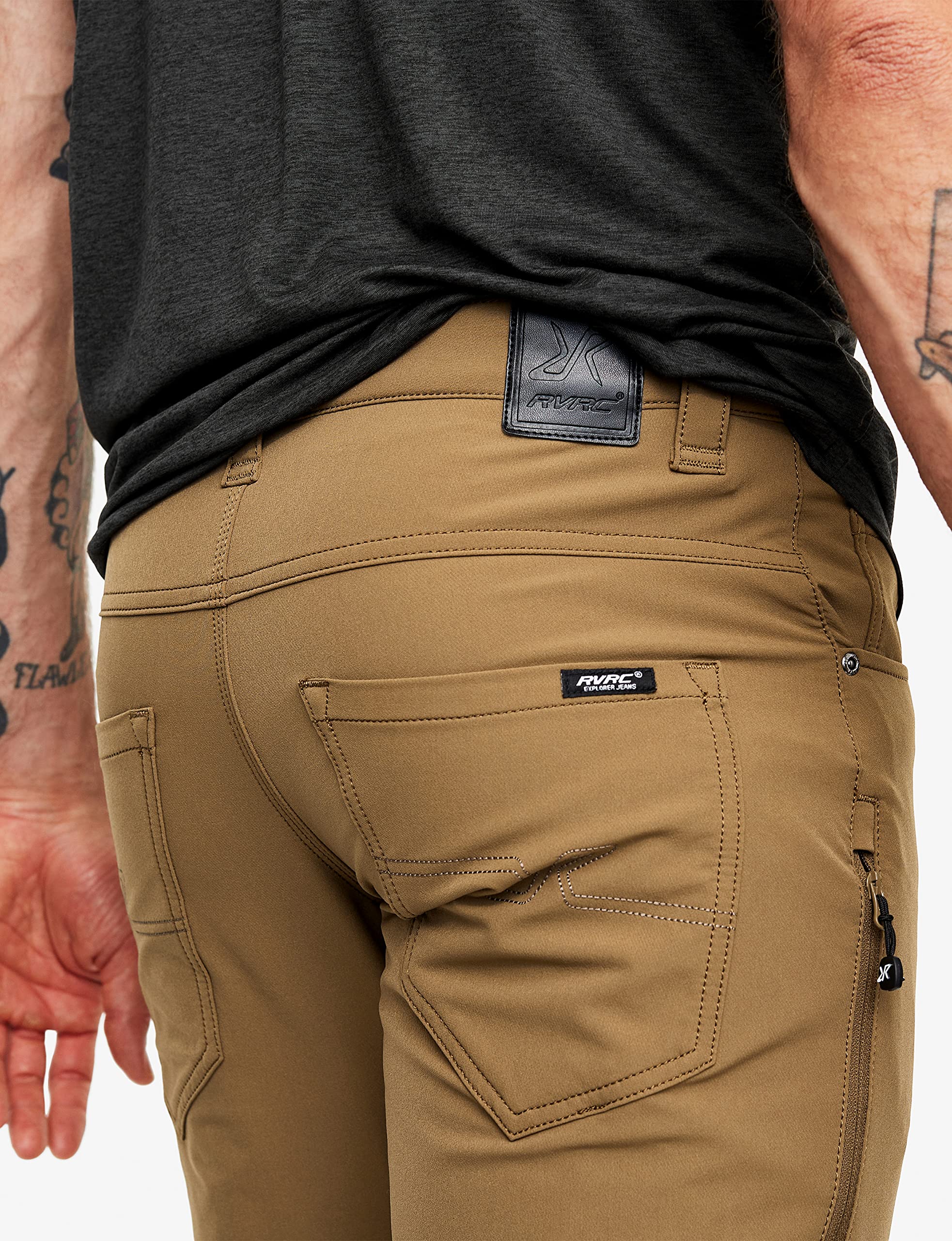 RevolutionRace Explorer Outdoor Jeans da Uomo, Pantaloni Outdoor per l'uso Quotidiano e Tutte Le attività all'aperto