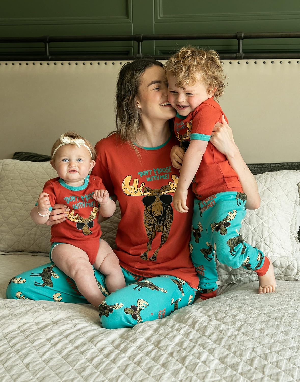 Lazy One Pajamas for Women, Cute Moose Pajama Pants and Top Separates - Image 3