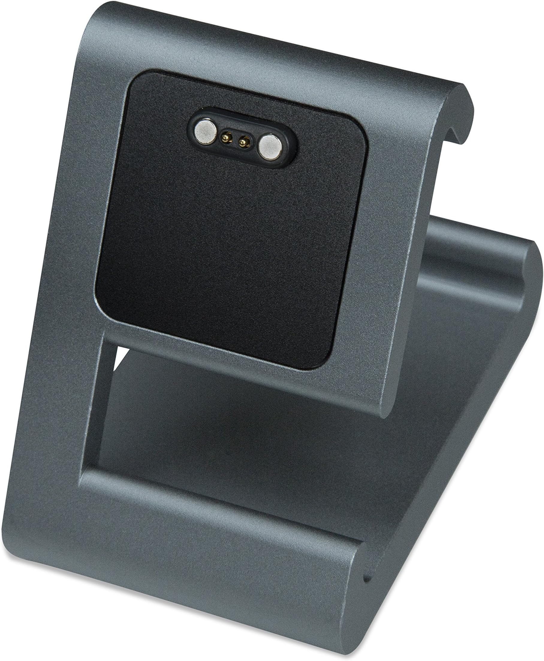 Charging Dock for Pebble 2, Pebble Time, Pebble Time Steel, & Pebble Time Round (Gunmetal Grey/Blue)