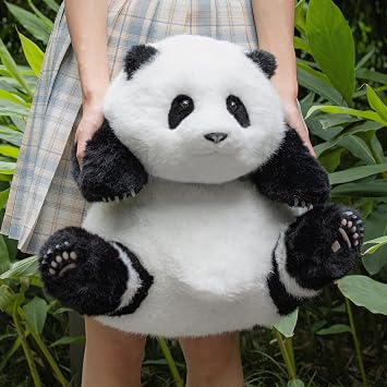 Chongker Weighted Panda Stuffed Animals, Panda Plush for Companion HeHua, Handmade Realistic Giant Big Plush 4.6LBS, 16.5 Lifelike Animals