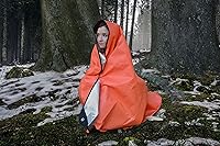 Vista 2 de UST 20-PGR0010-08 Survival Blanket/Tarp 2.0 with Windproof and Waterproof Material for Emergency, Camping, Hiking and Outdoors, Orange