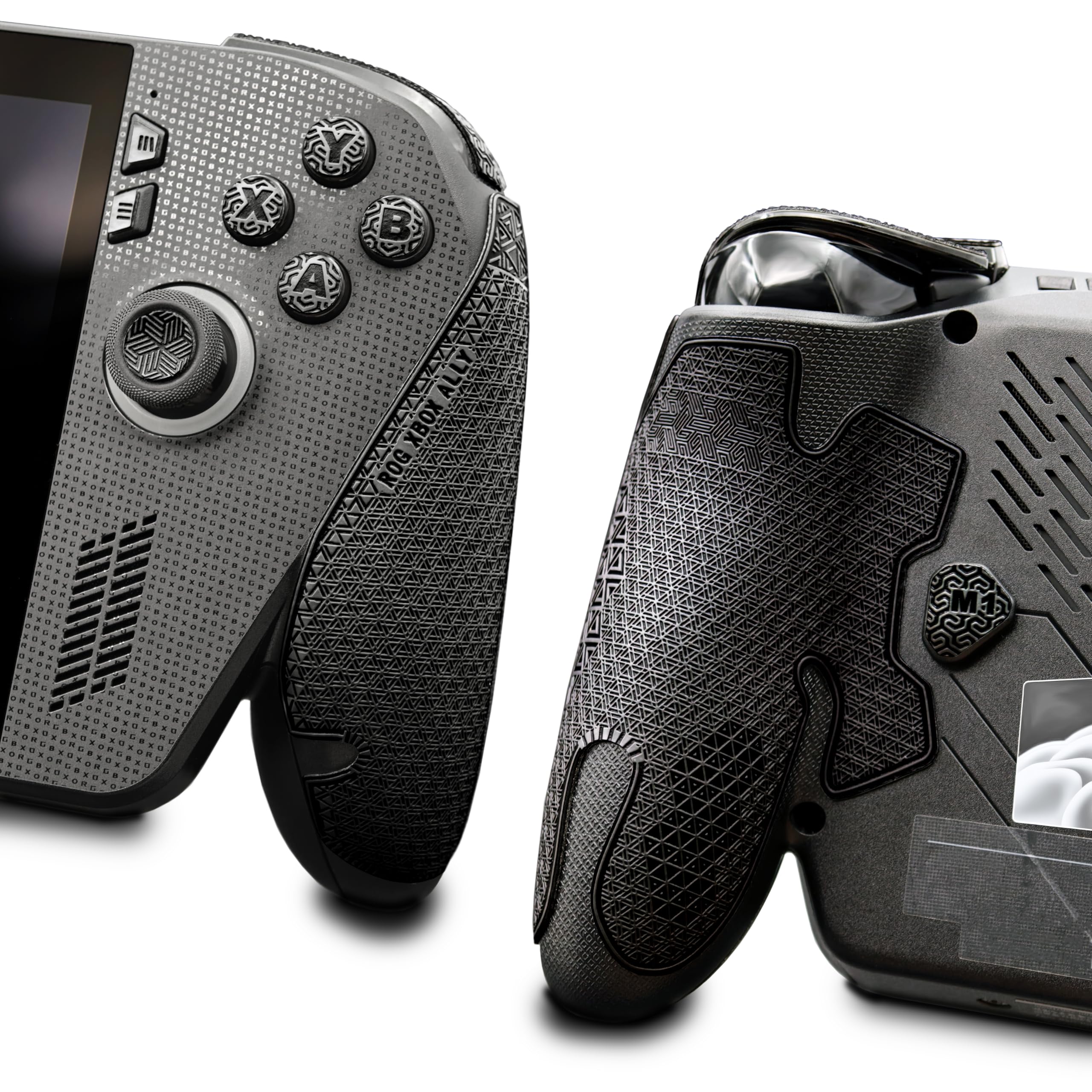 Luck&Link Controller Grip For Rog Xbox Ally/X, Textured Skin kit,Anti-Skid Sweat-Absorbent Controllers Handle Grips, Buttons,Triggers,D-pad (Ultra - Obsidian Black)