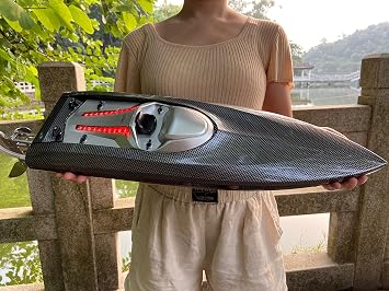 Boat Model High Speed Remote Control Ship All Metal Accessories Latest 25.9 inch 66CM Large high-Speed 50km/h Adult Youth Entertainment Boat Model with Night Navigation Lights