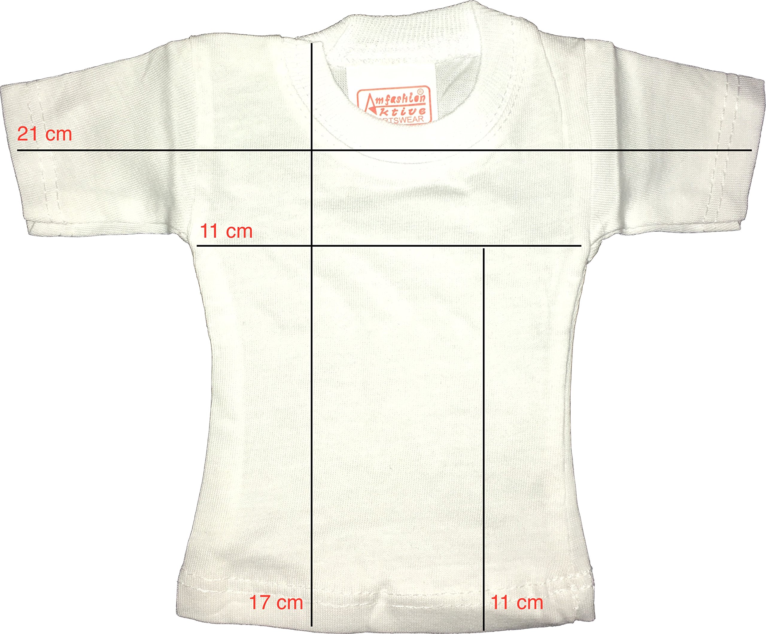 (R Mini Camiseta, Blanco, 100% Algodón, Artículo Divertido, para refinar y imprimir – Mini Camiseta para Botellas, Blanco, Talla única