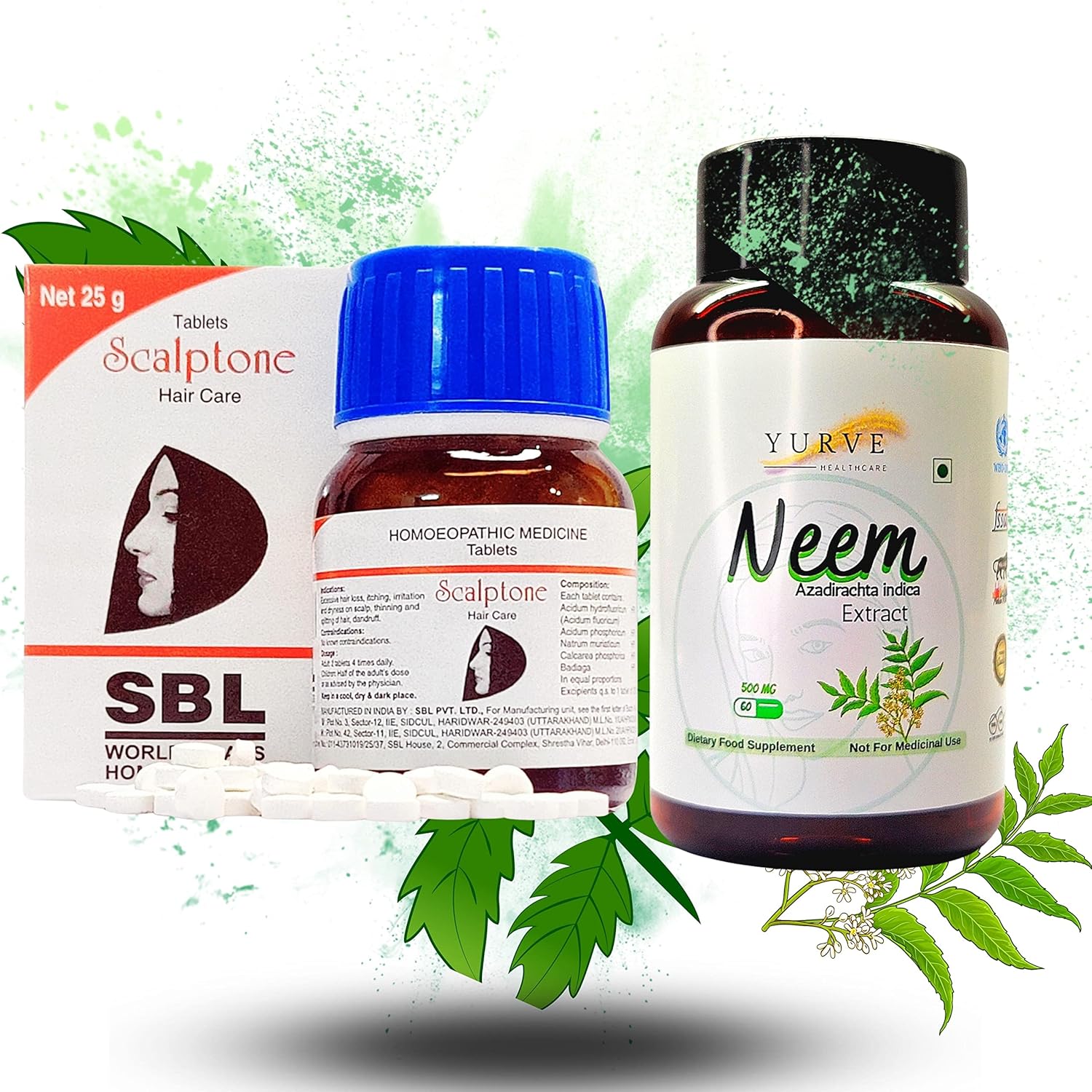 Scalptone Tablets (25gx1) Yurve Neem (Azadirachta Indica) Extract