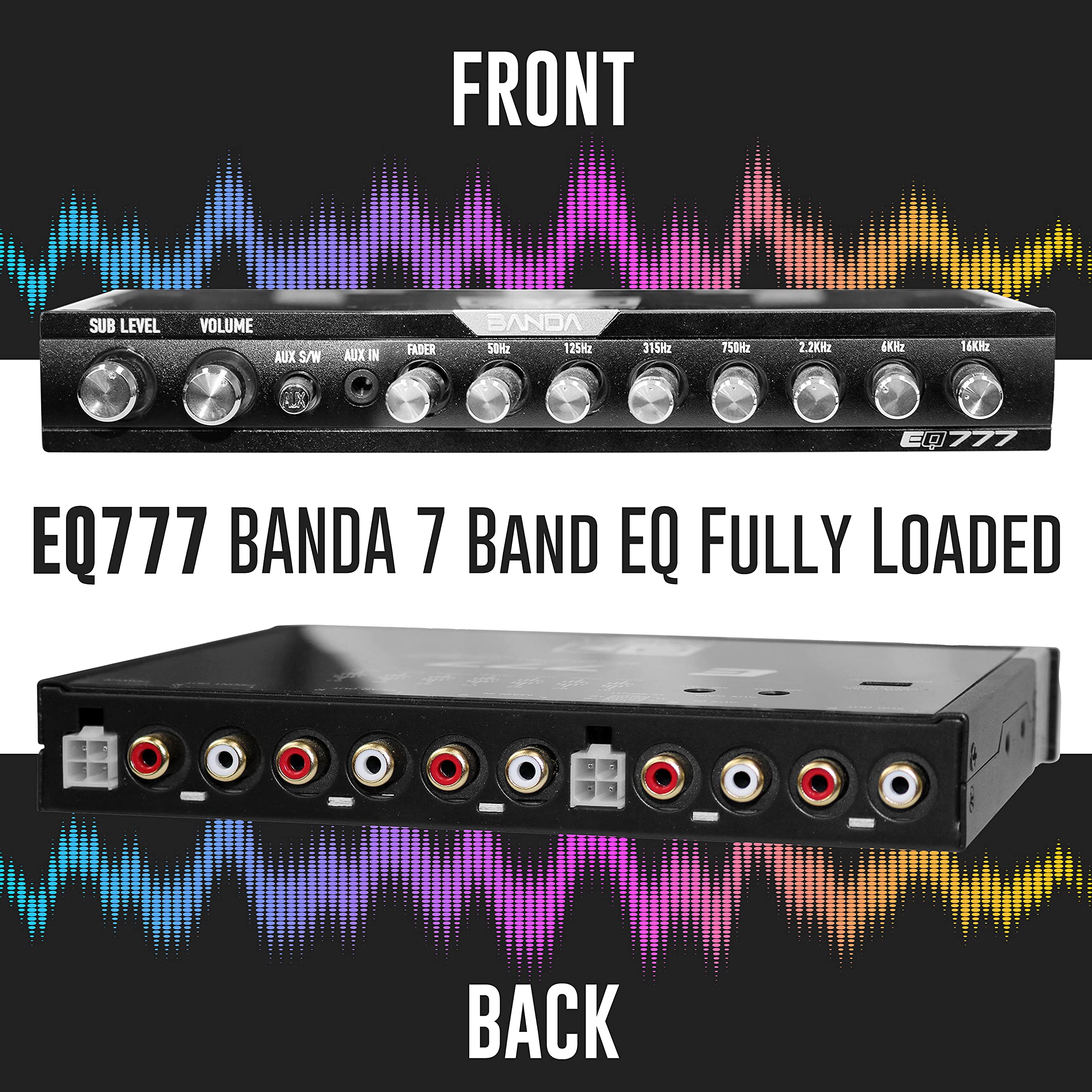 BANDA EQ777 7-Band Car Audio Graphic Equalizer - Half Din
