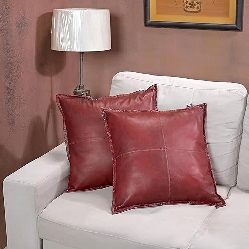 Miniatura 6 de Funda de almohada de piel de cordero  Funda de cojín decorativa para sofá  Fundas para sala de estar y dormitorio, 18 x 18 pulgadas  SPN Caja Roja