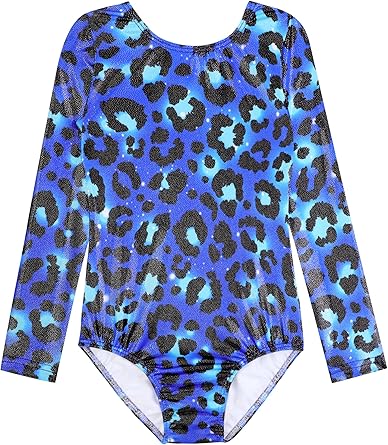 HOZIY Long Sleeve Leotards for Girls Gymnastics Kids Toddler Tumbling Outfits Floral Unicorn Galaxy Rainbow Stripe Pattern