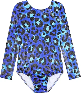 HOZIY Long Sleeve Leotards for Girls Gymnastics Kids Toddler Tumbling Outfits Floral Unicorn Galaxy Rainbow Stripe Pattern