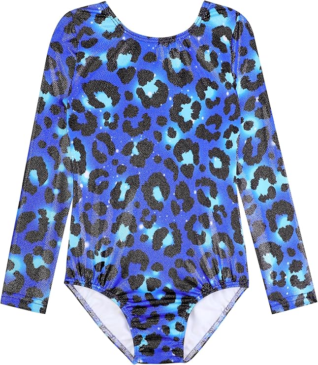 HOZIY Long Sleeve Leotards for Girls Gymnastics Kids Toddler Tumbling Outfits Floral Unicorn Galaxy Rainbow Stripe Pattern