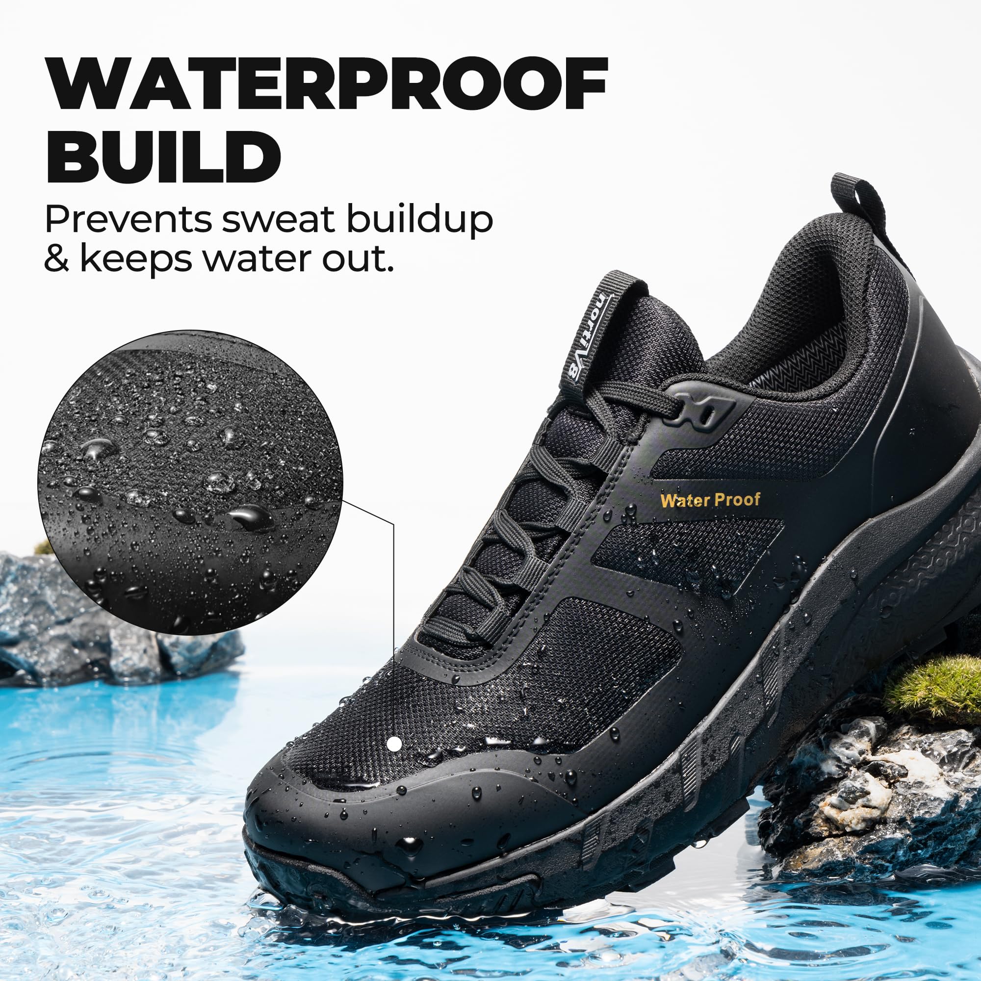 NORTIV 8 Zapatos Trekking Hombres Impermeables Antidelizantes Botas Montaña