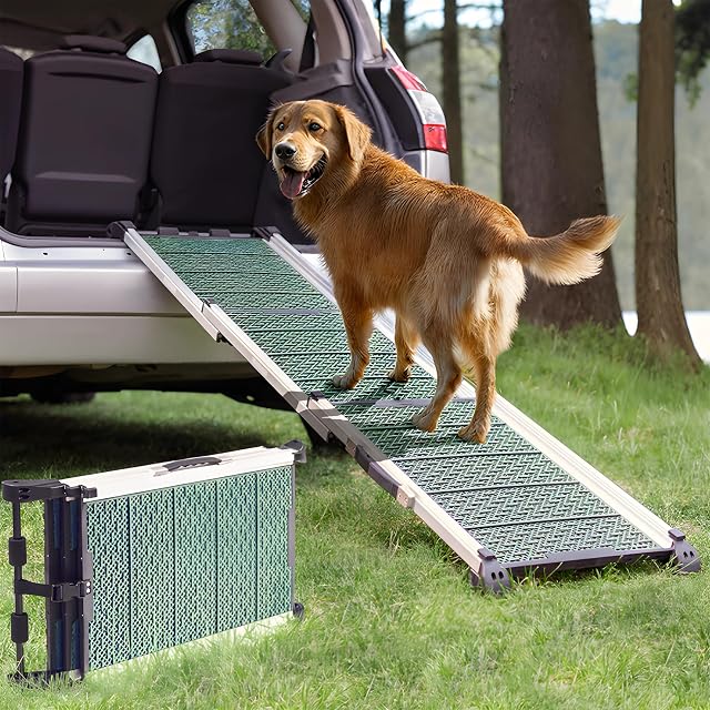 Rampa para Perros para Coche - Estable - Antideslizante - 90 kg de Capacidad