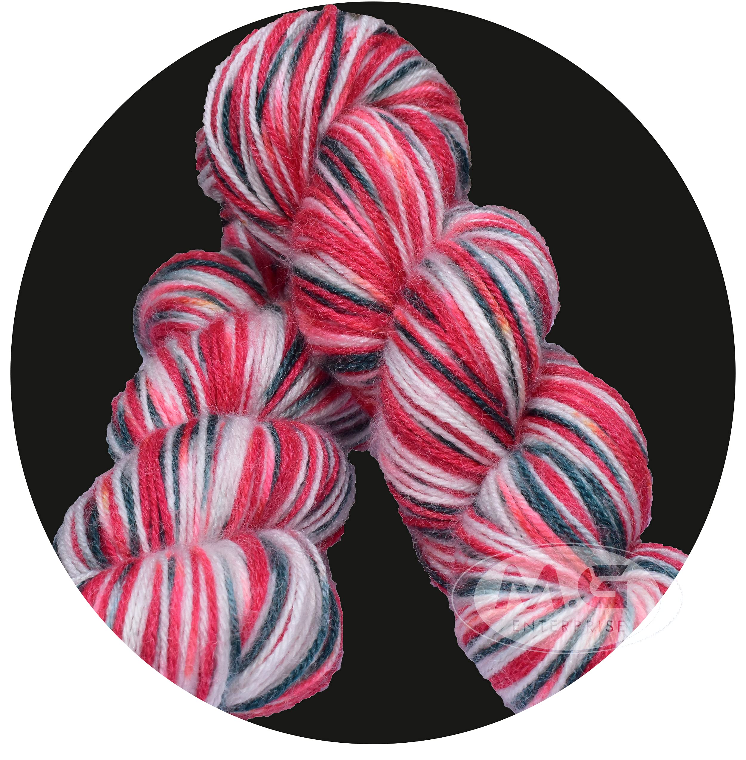 Oswal Microrangoli Red Berry 2 (400 gm) Wool Hank Hand Knitting Wool/Art Craft Soft Fingering Crochet Hook Yarn, Needle Knitting Yarn Thread Dyed AJF