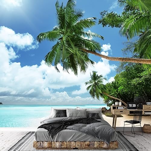 Miniatura 1 de wall26 - Playa en la isla de Mahe en Seychelles - Mural de pared extraíble  Papel pintado autoadhesivo grande - 66x96 pulgadas