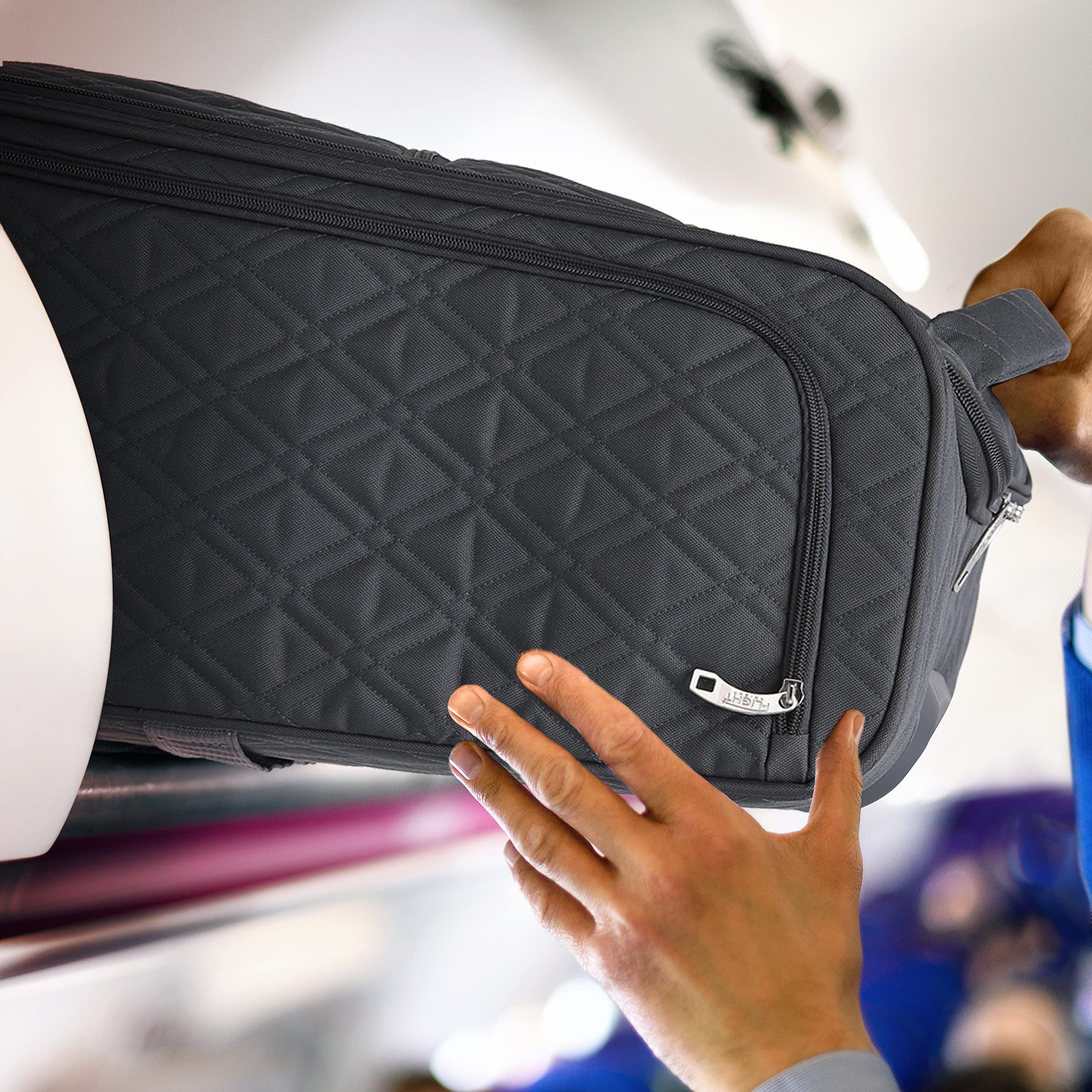 Flight Knight 56 x45x25cm easyJet & Air France Grand Bagage A Main Approuve Et Teste Taille Maximale - 2 Roues - Valise De Cabine en Textile Ultra Legere Et Durable