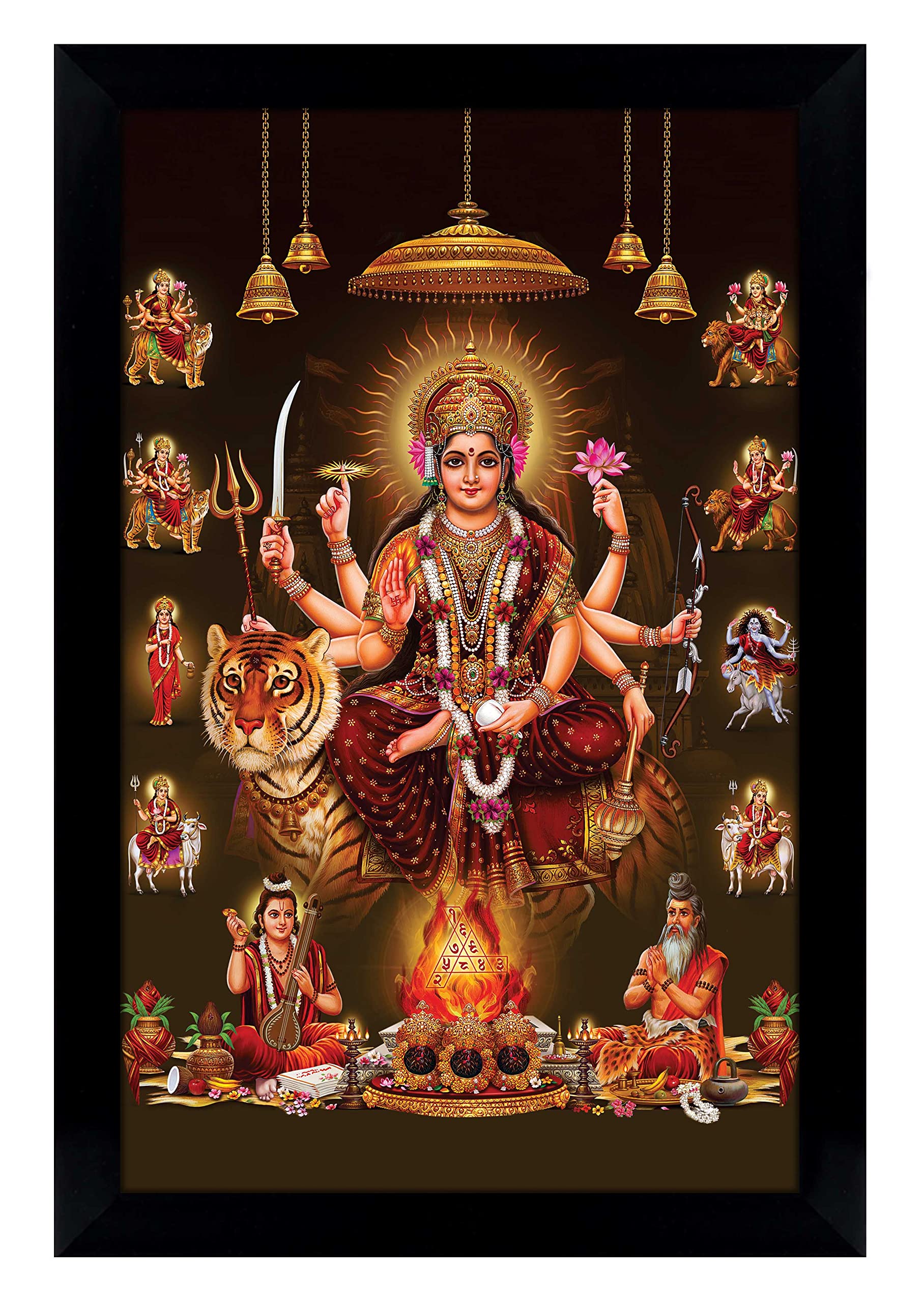 Buy IBA Indianbeautifulart God Photo Frame Goddess Durga In 9 Forms