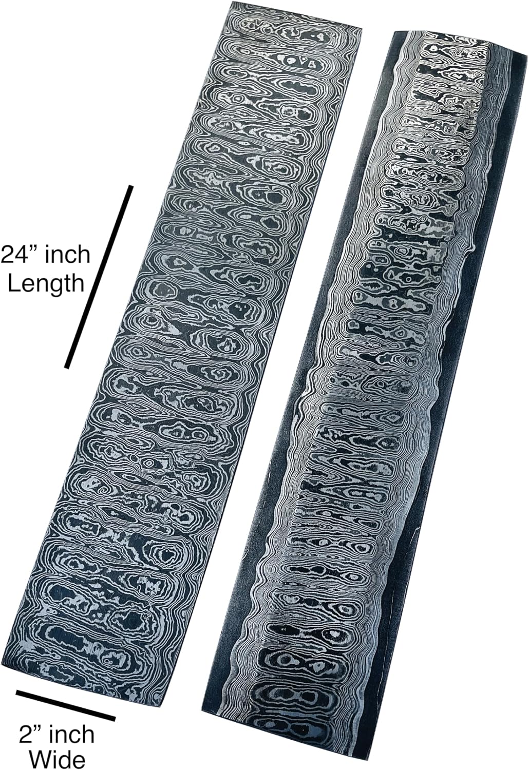 San Mai Ladder Damascus Bar Billet Ladder San Mai Bar Billet Steel 24"x2"inch Bush Crafts Knife Making Handmade