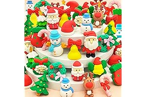 90PCS Christmas Desk Pets: Classroom Holiday Erasers