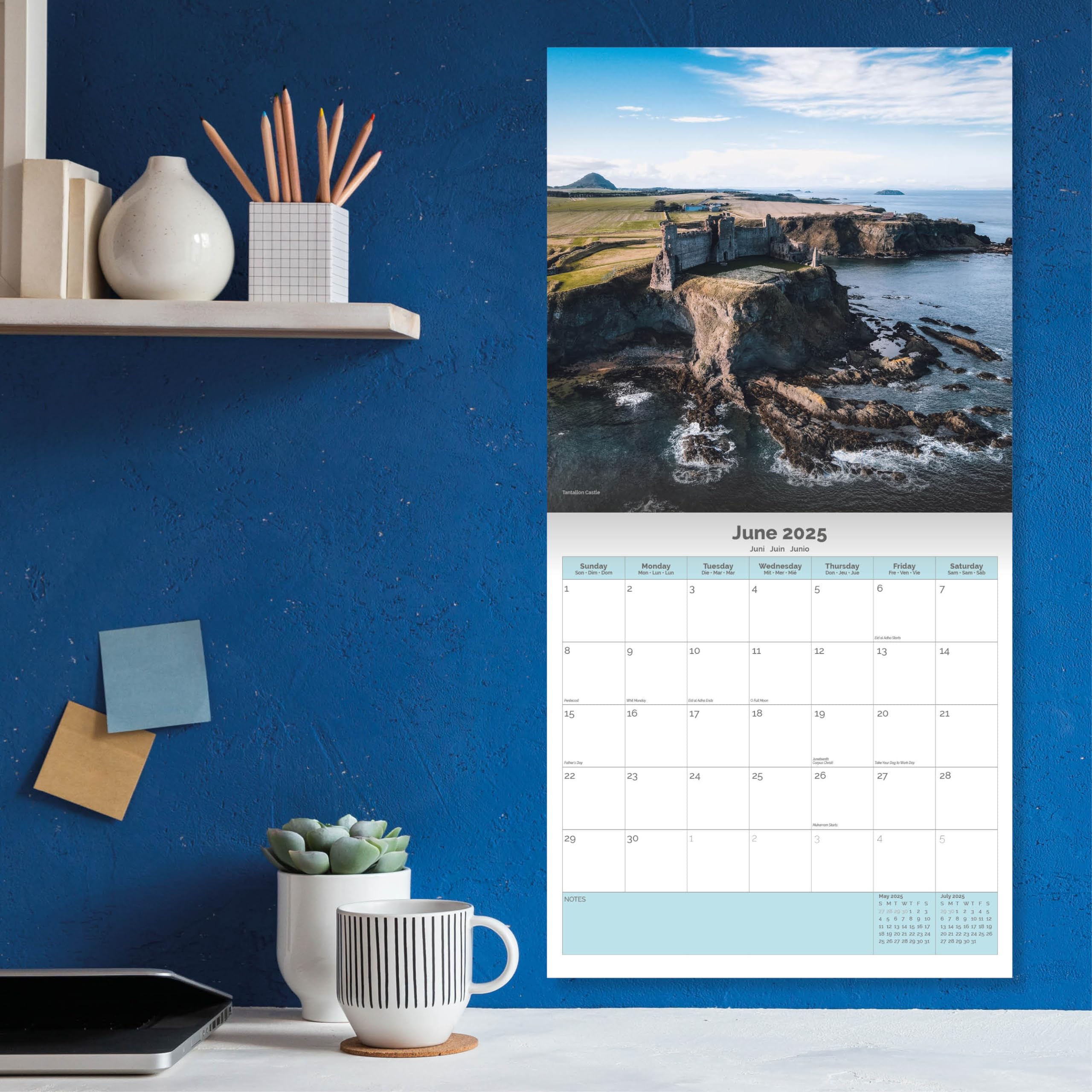 Dayplanner Publishing Scotland Calendar 2026, Large Square Wall Calendar With Organisational Stickers, 16 Month - Image 4