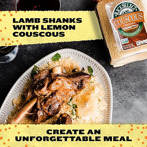 Miniatura 4 de RiceSelect Cuscús, pasta de cuscús de trigo estilo marroquí, sin OMG, tarro de 26.5 onzas, (paquete de 1)