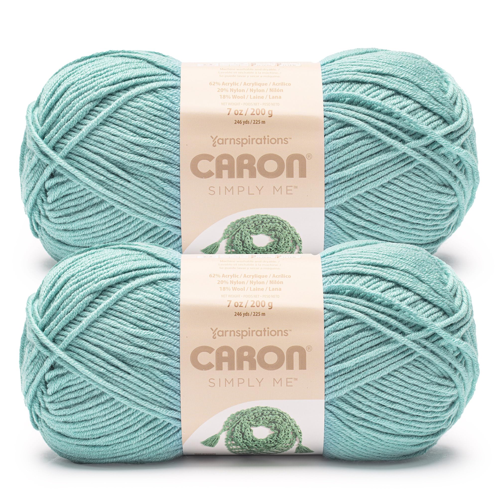 Laine Caron Simply Me Moonstone lot de 2 pelotes de 160g pour tricot et crochet