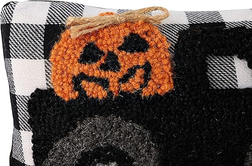 Vista 8 de Mud Pie Mini almohada de gancho de Halloween, 1 unidad (paquete de 1), dos calabazas Dos Calabaza,Camión