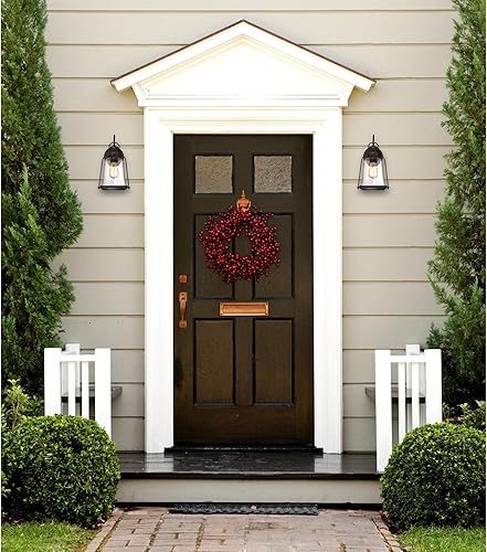 Miniatura 6 de Westinghouse Lighting 6349100 Brynn - Lámpara de pared para exteriores, acabado de bronce aceitado con reflejos y vidrio sembrado transparente,