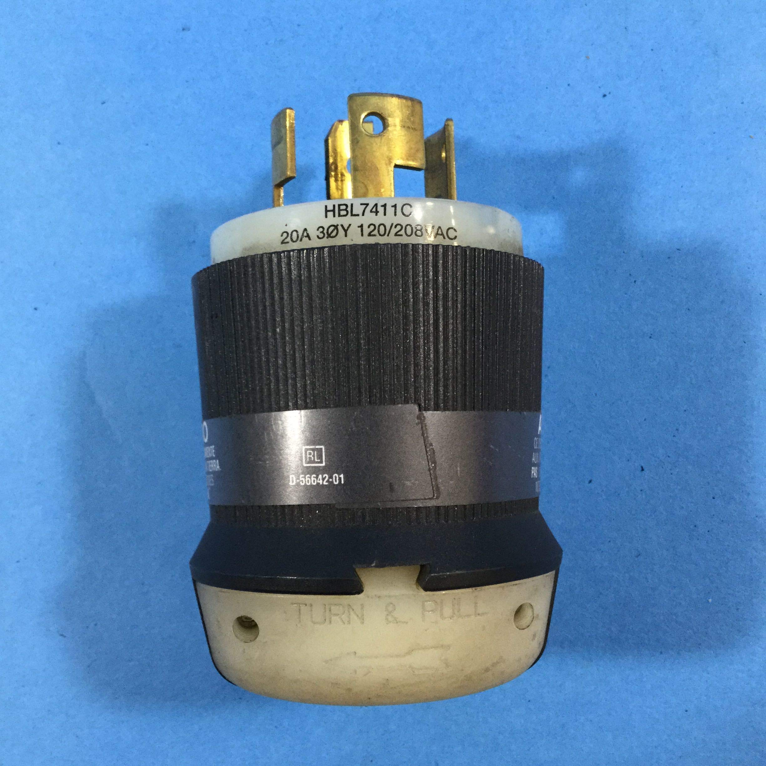 Amazon.com: Hubbell HBL7411C AC Plug Non-NEMA 20a 4wire 120/208v