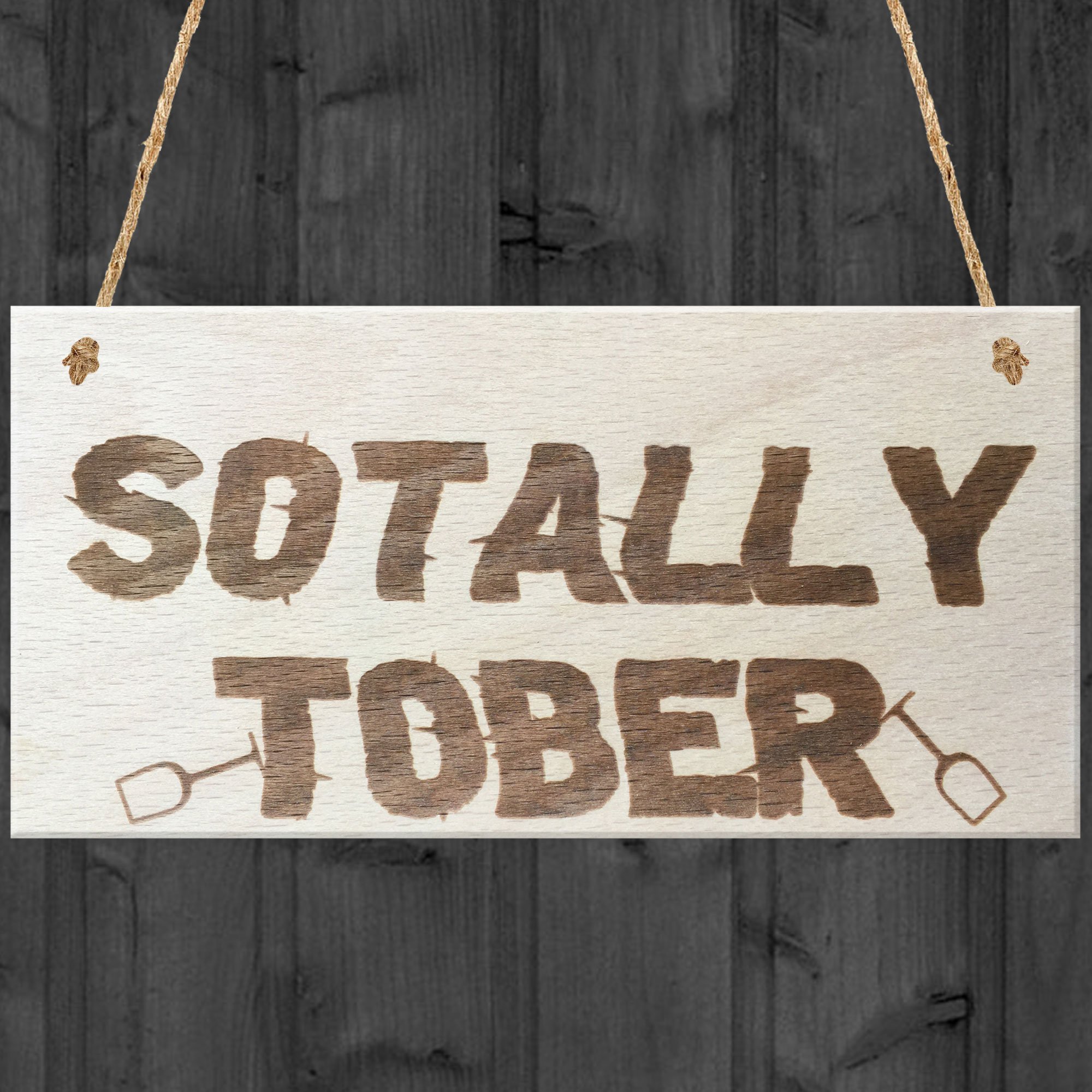 Red Ocean Sotally Tober Novelty Wooden Hanging Plaque Friendship Funny Alcohol Joke Sign