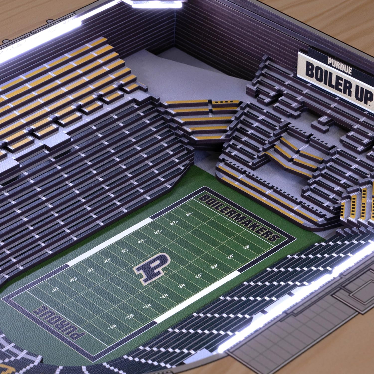 YouTheFan NCAA 25-Layer StadiumView Lighted End Table