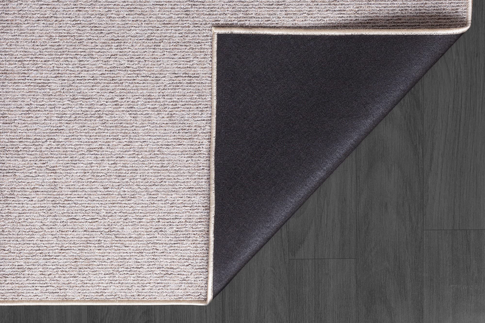 the carpet Natal Tappeto moderno tinta unita per soggiorno, tufting, robusto pelo corto con retro in feltro, morbido e facile da pulire, beige, 240 x 340 cm