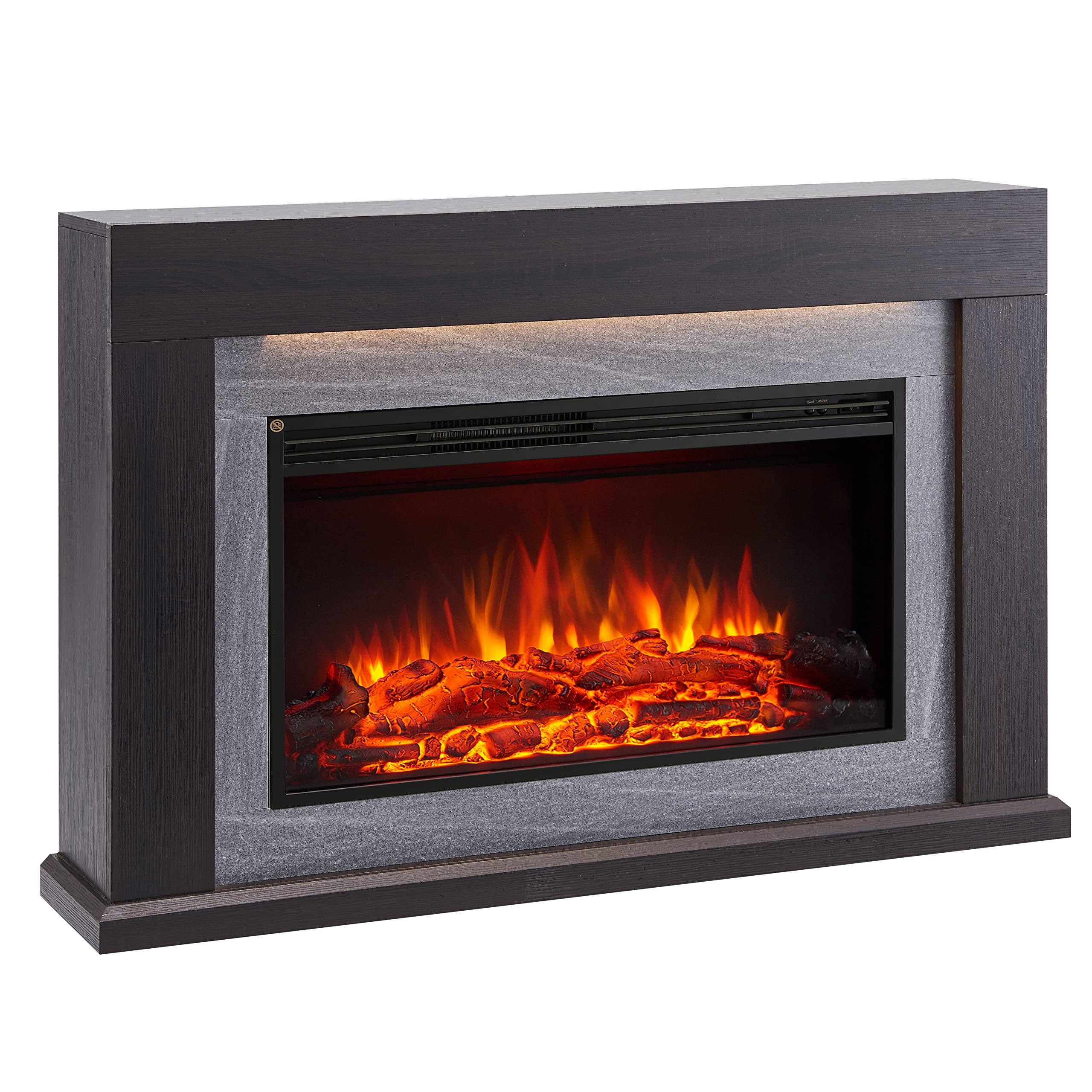 Flamme Espresso Oak Madura Fireplace With 47'' Surround With 2Kw Fireplace Heater Multiple Colours Available